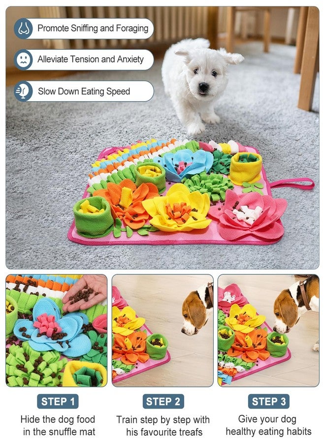 Ankilo Snuffle Mat for Dogs, Pet Treats Feeding Mat, 20× 20 inch for Medium & Large, Felt Wool Dog Sniff Mats for Slow Feed, Rabbit Foraging Mats, Relieve Anxiety, with Anti-Slip Bottom - Image 5